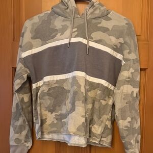 Camouflage Hoodie - Gray and White